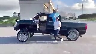 Dude making rap video runs himself over and you can HEAR it