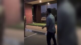 Drunk dude tries getting in wrong car, doesn't end well for him